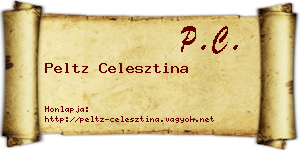Peltz Celesztina névjegykártya